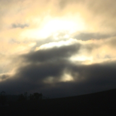 Fog rolling in as we head home